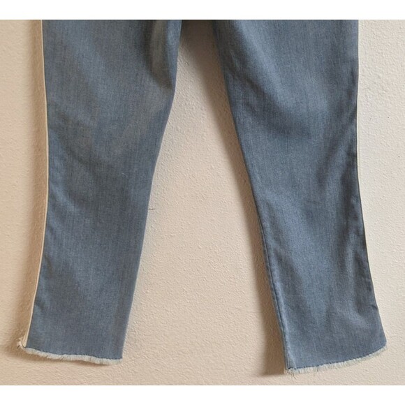 NEW~VERONICA BEARD Carly Kick Flare High Waisted Tuxedo Stripe Cropped Jeans 29 - Picture 14 of 16